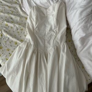 Romantic vintage strapless corset dress